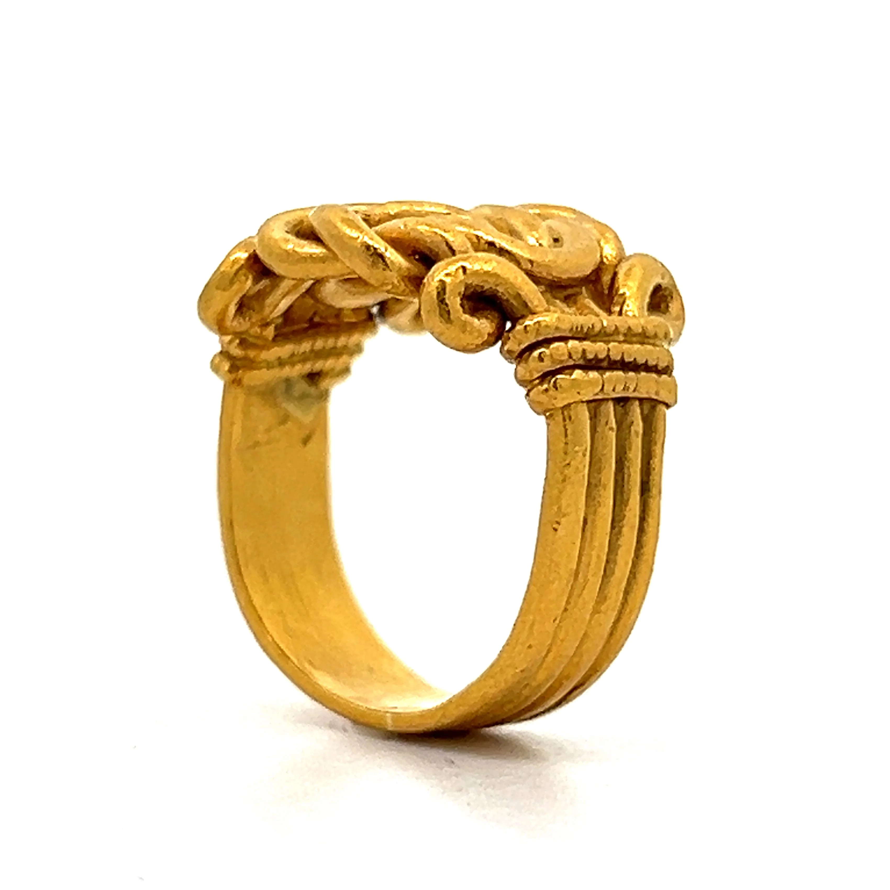 Vintage Victorian Knot Ring in 24k Yellow Gold - Image 5