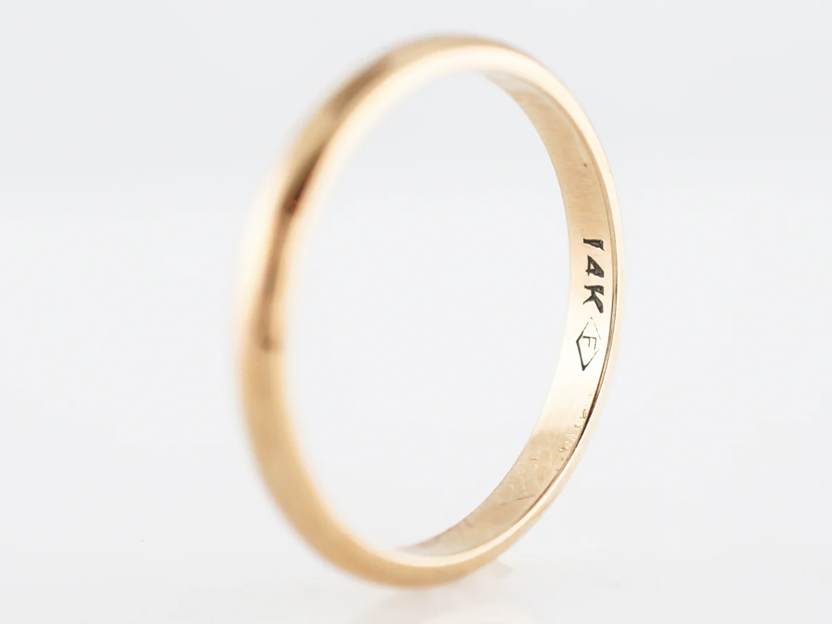 Vintage Wedding Band Mid-Century in 14k Yellow Gold - Image 4