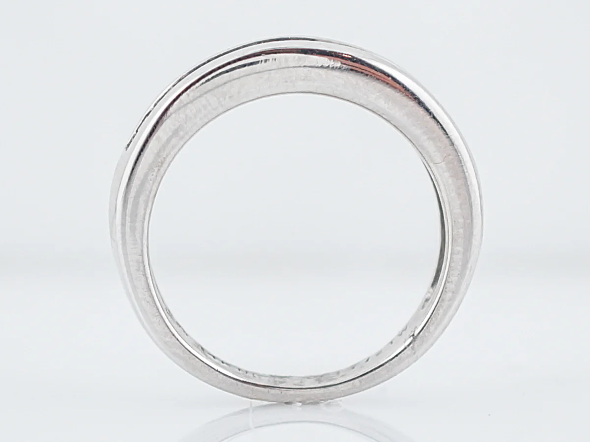 Wedding Band Modern .50 Baguette Cut Diamonds in 14k White Gold - Image 6