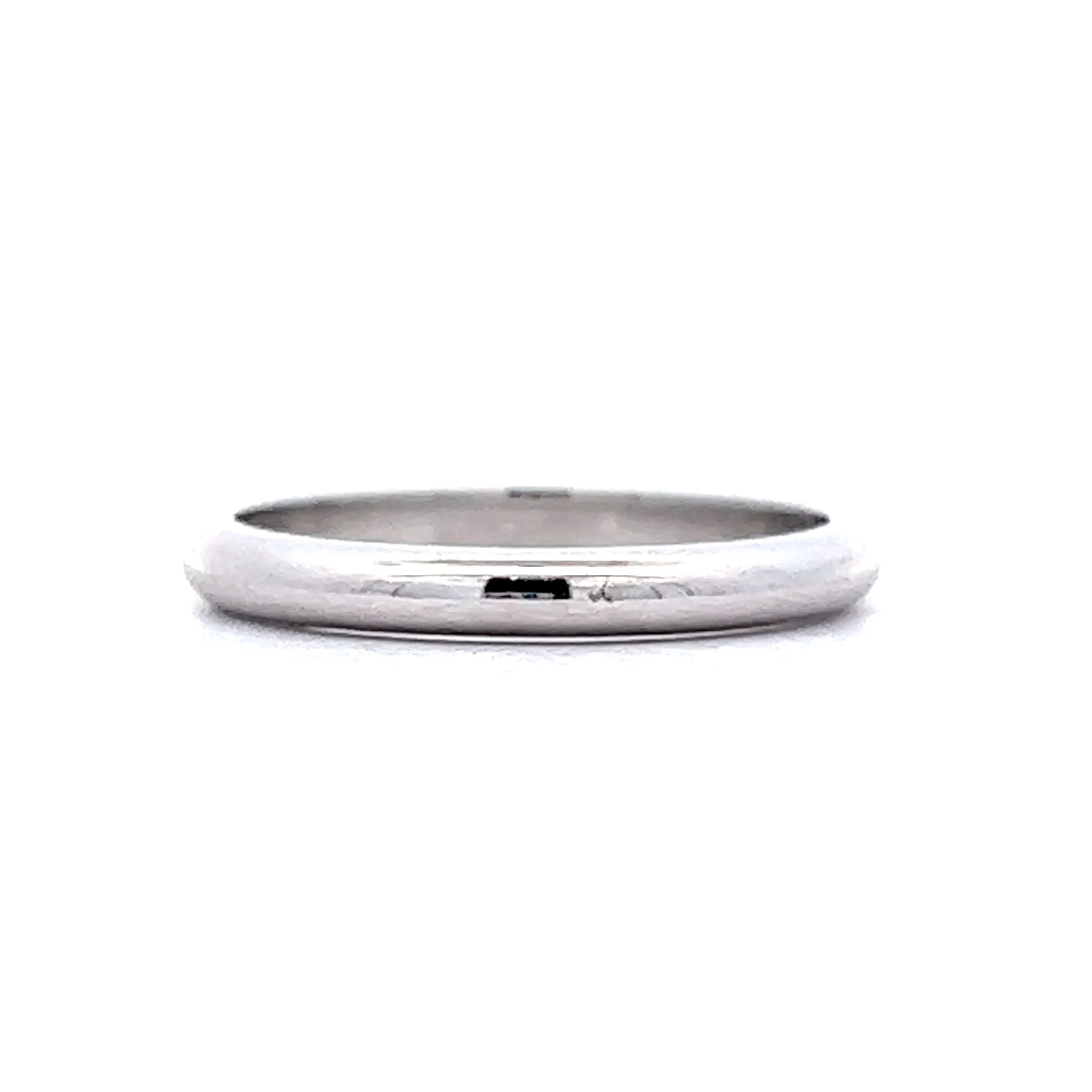 Wedding Band Modern in 14k White Gold - Image 2
