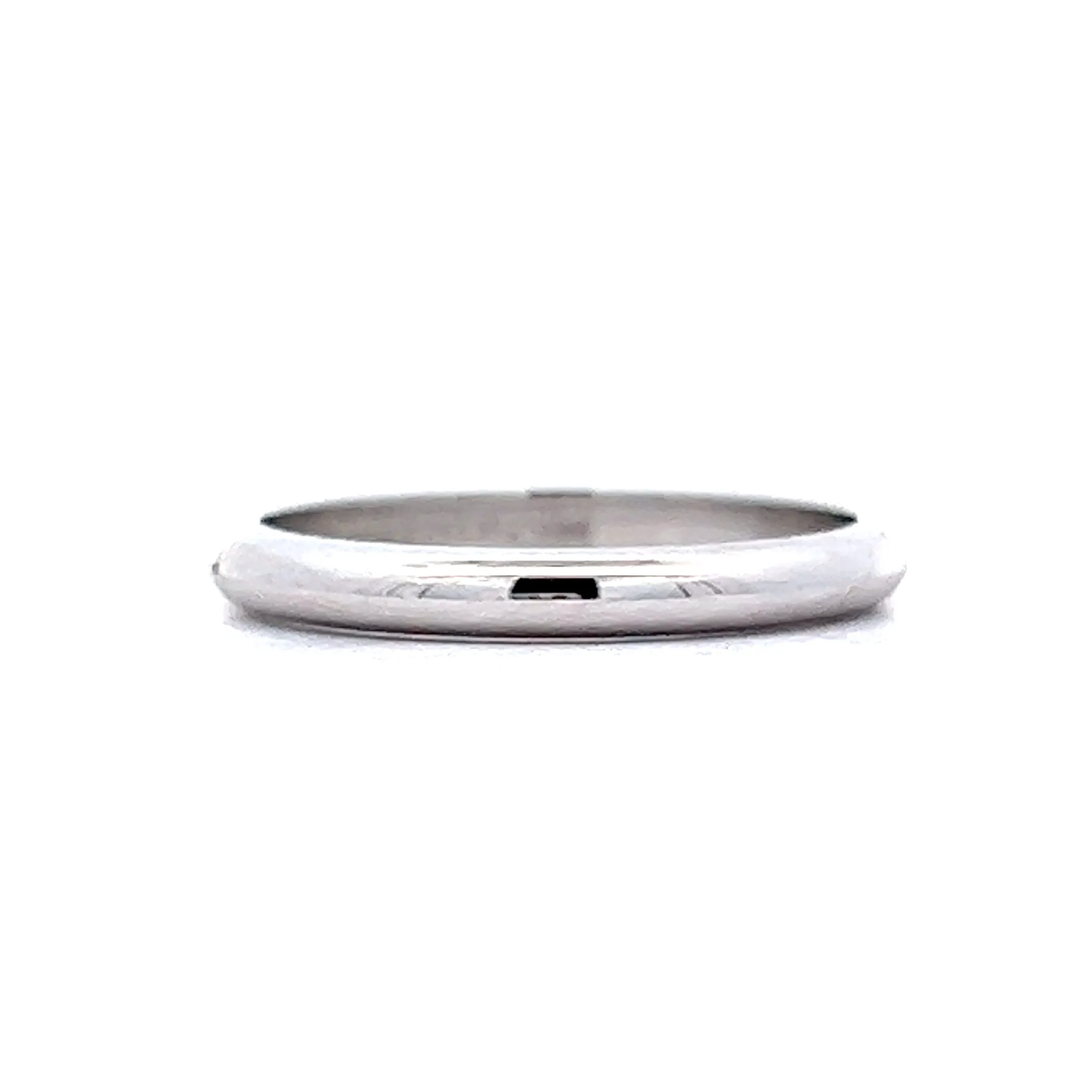 Wedding Band Modern in 14k White Gold - Image 3