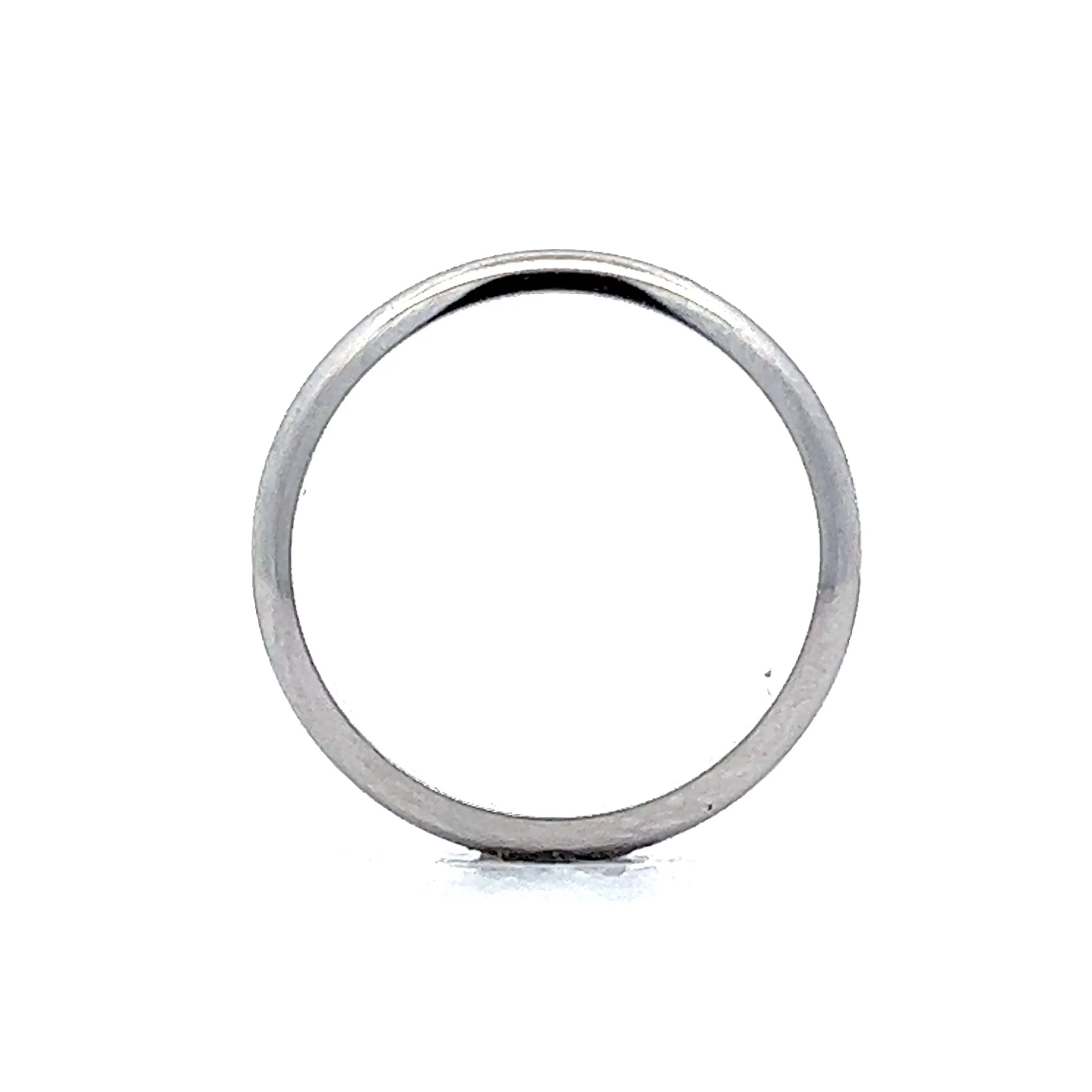 Wedding Band Modern in 14k White Gold - Image 4
