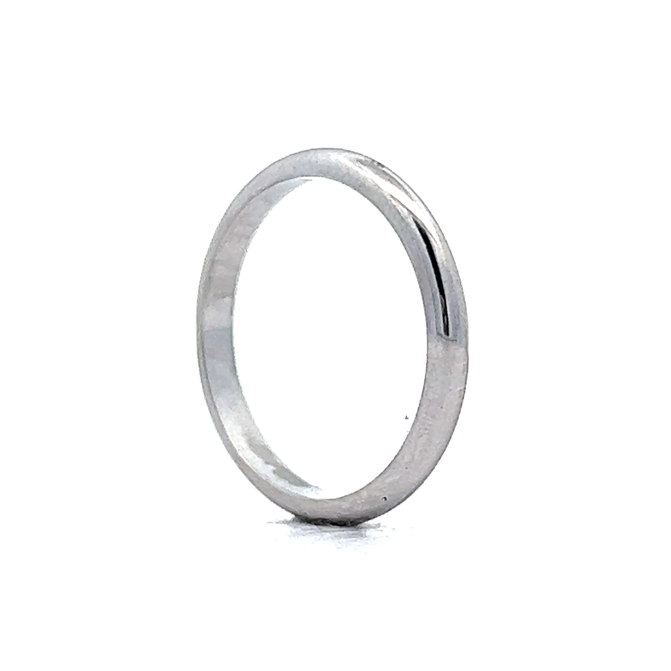 Wedding Band Modern in 14k White Gold - Image 5