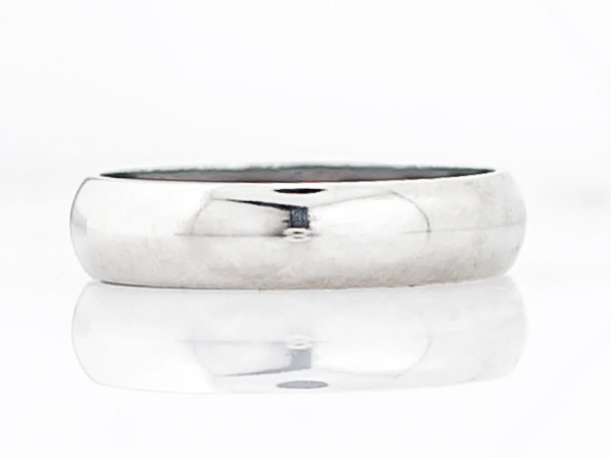 Wedding Band Modern in 14k White Gold