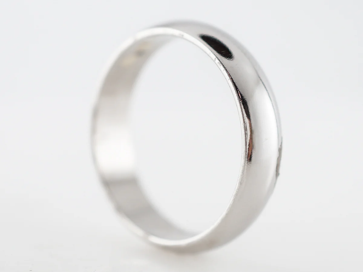 Wedding Band Modern in 14k White Gold - Image 2