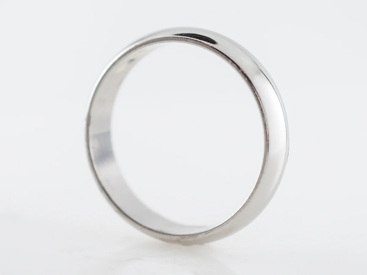 Wedding Band Modern in 14k White Gold - Image 3