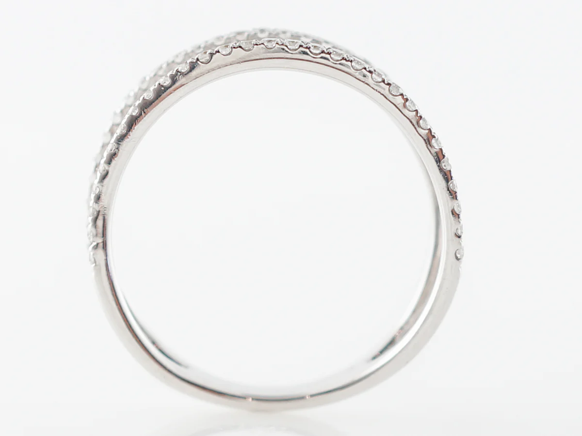 Wedding Band Ring Guards w/ Diamonds in White Gold - Image 3