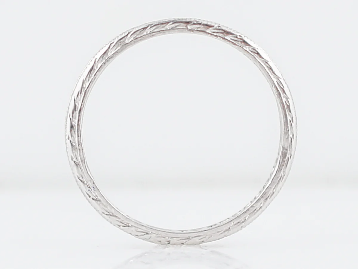 Wedding Eternity Band Modern .47 Single Cut Diamonds in Platinum - Image 3