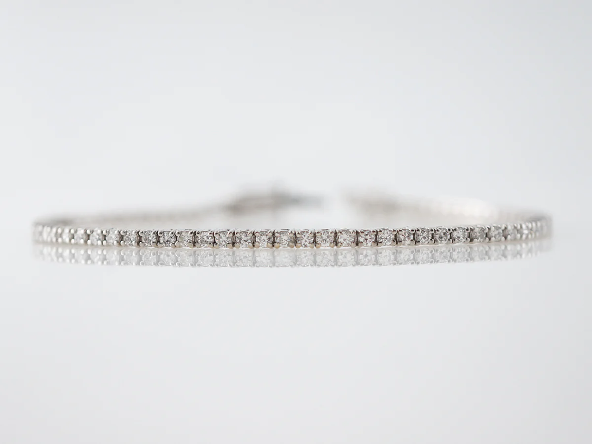 White Gold Diamond Tennis Bracelet 1.73 Carats