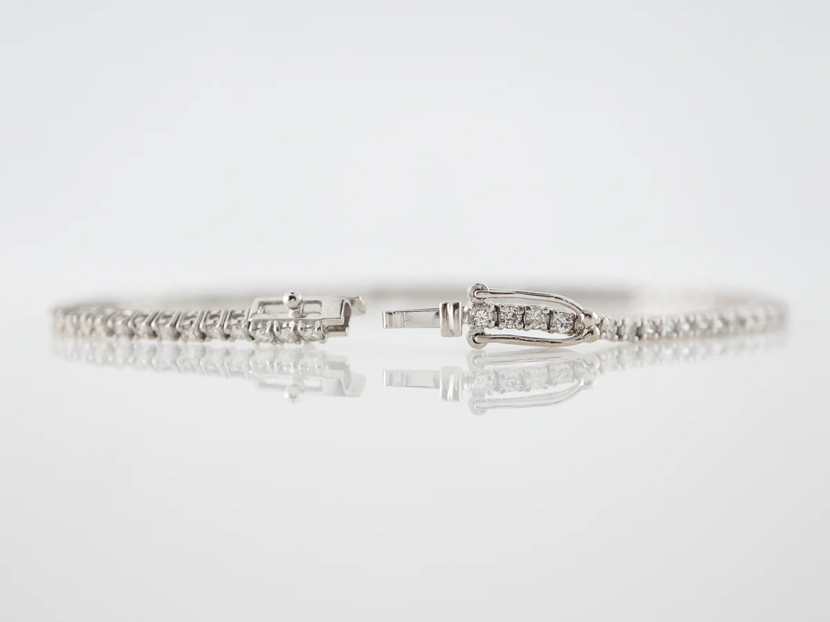 White Gold Diamond Tennis Bracelet 1.73 Carats - Image 2