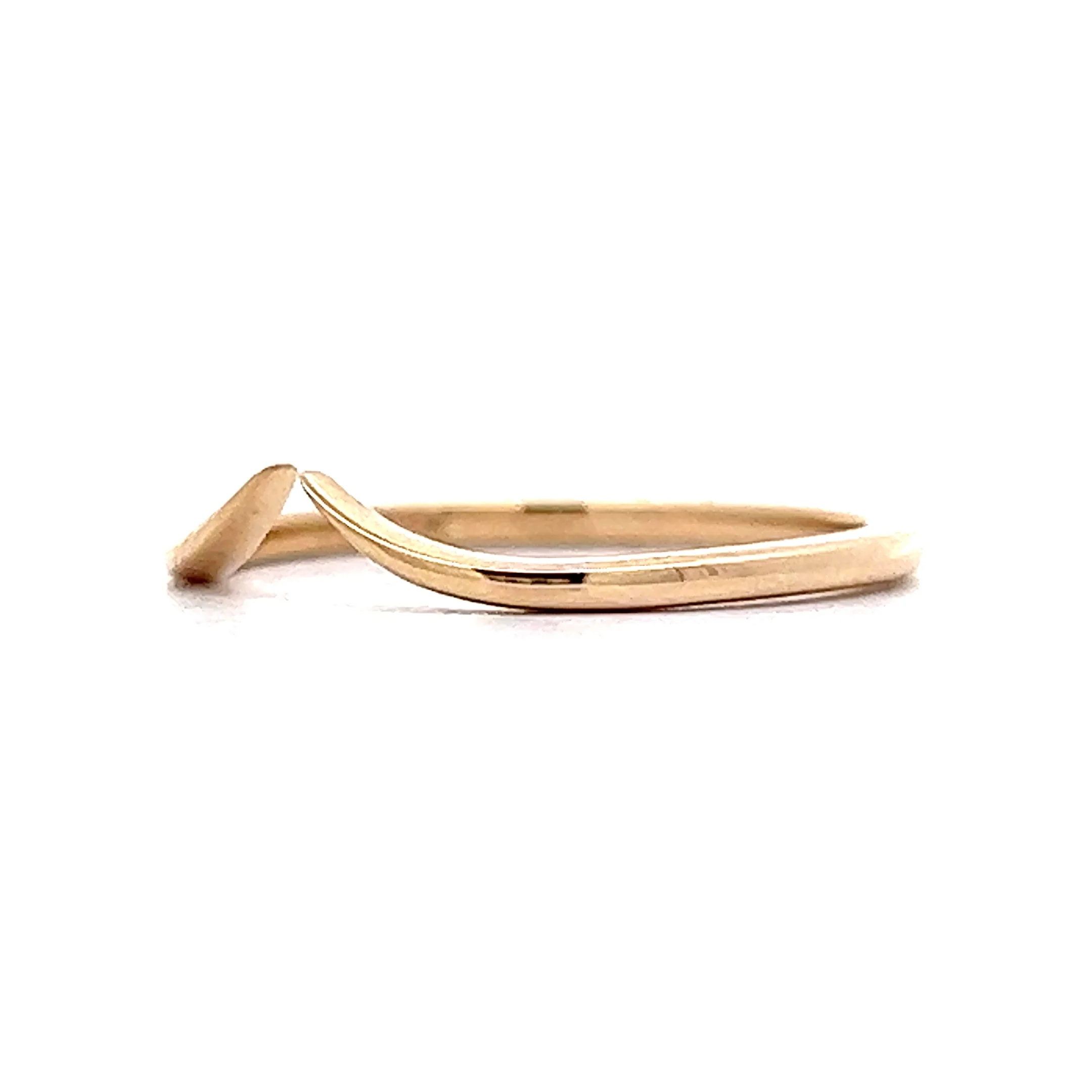 Open Contour Wedding Band in 14k Yellow Gold - Image 2
