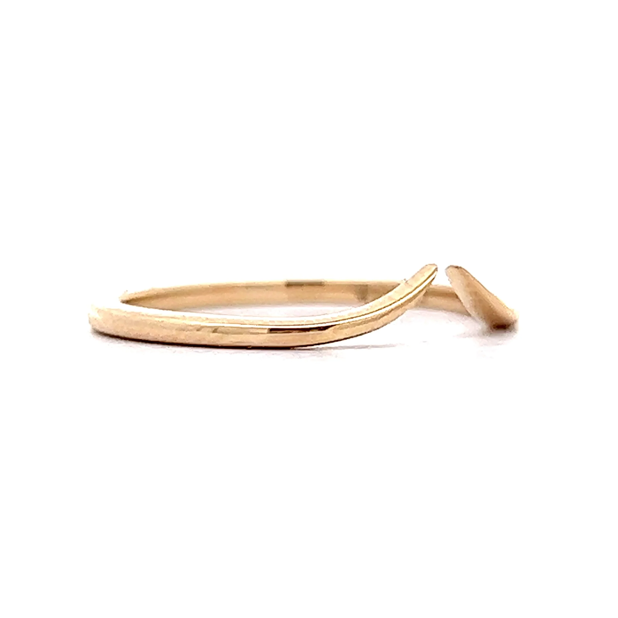 Open Contour Wedding Band in 14k Yellow Gold - Image 3