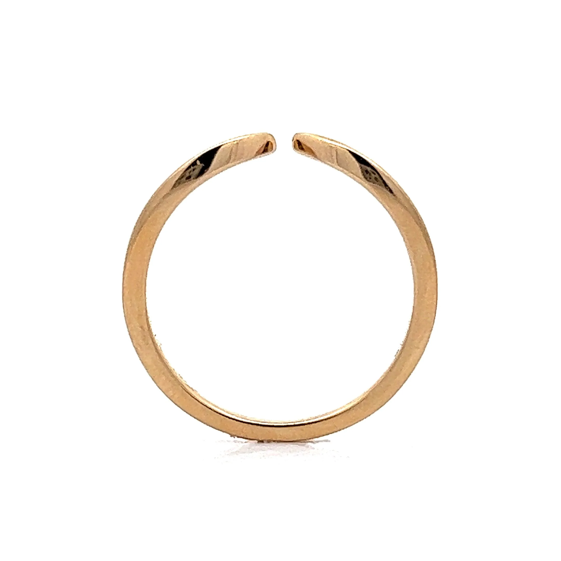 Open Contour Wedding Band in 14k Yellow Gold - Image 4