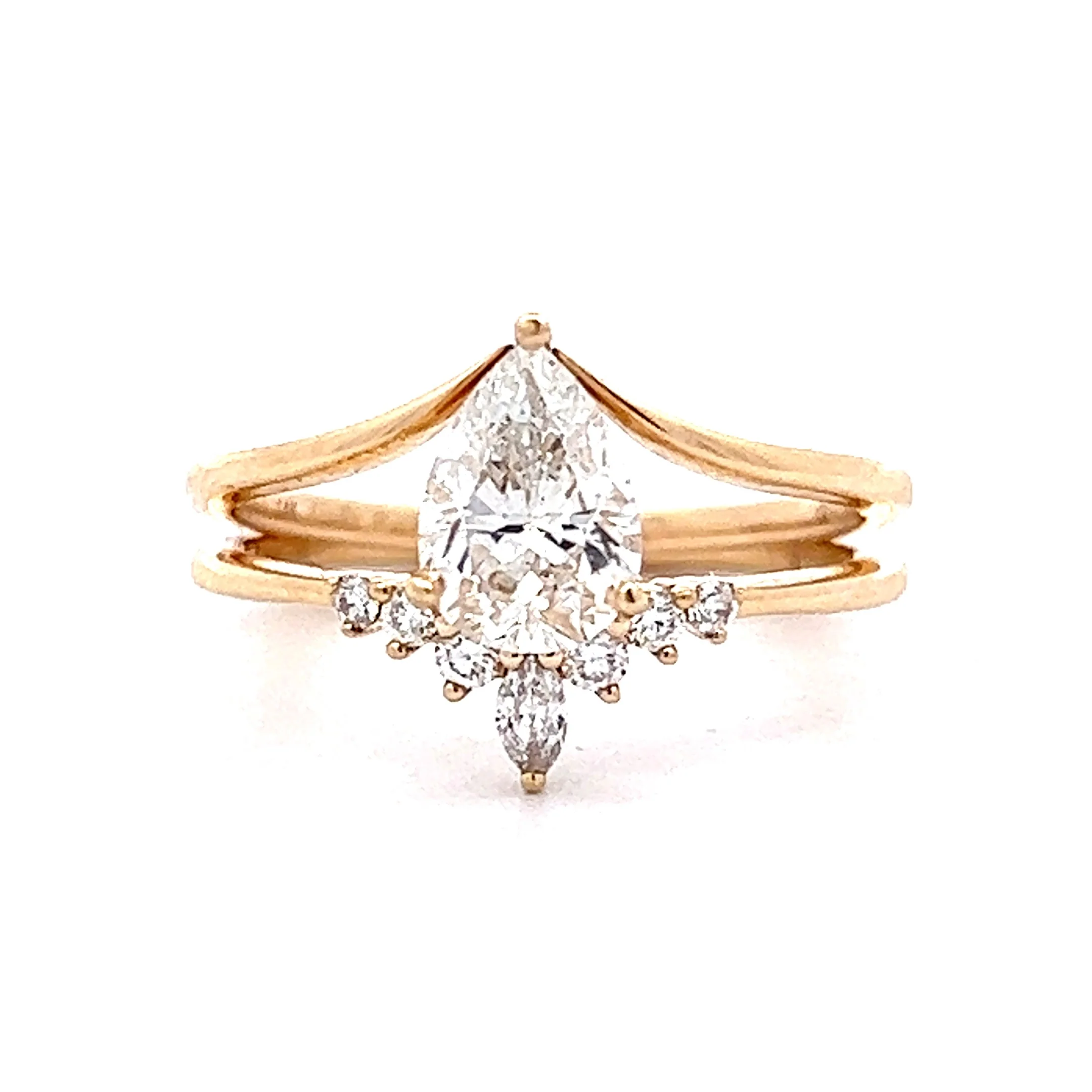 Open Contour Wedding Band in 14k Yellow Gold - Image 6