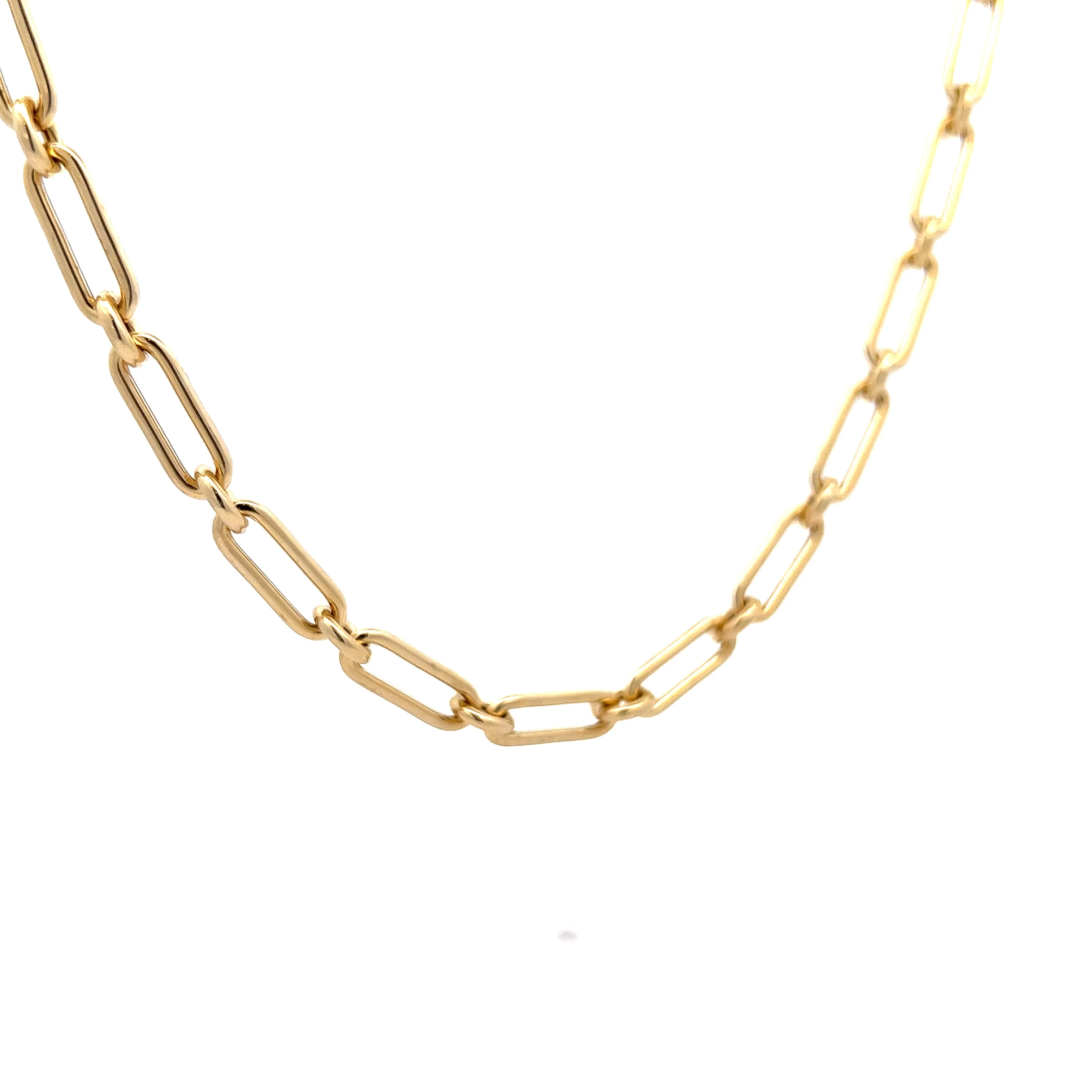 24" Paperclip Chain Necklace in 14k Yellow Gold - Image 3