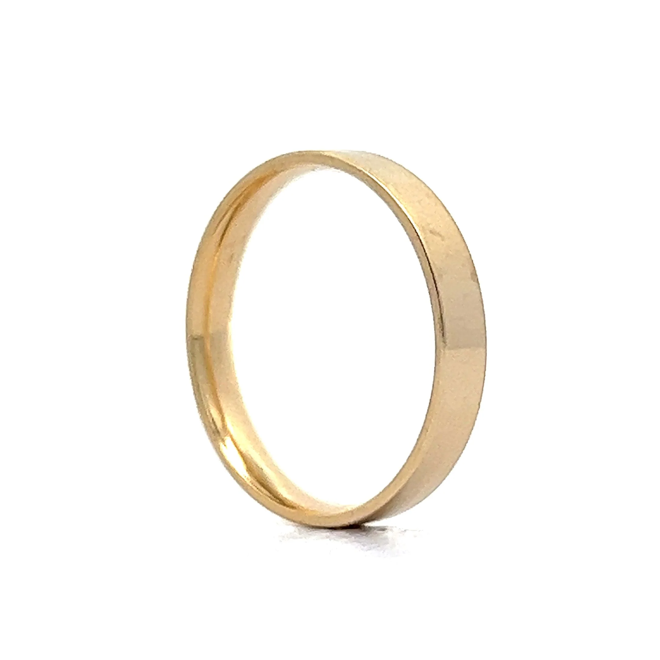 2mm Flat Edge Stacking Wedding Band in 14k Yellow Gold - Image 4
