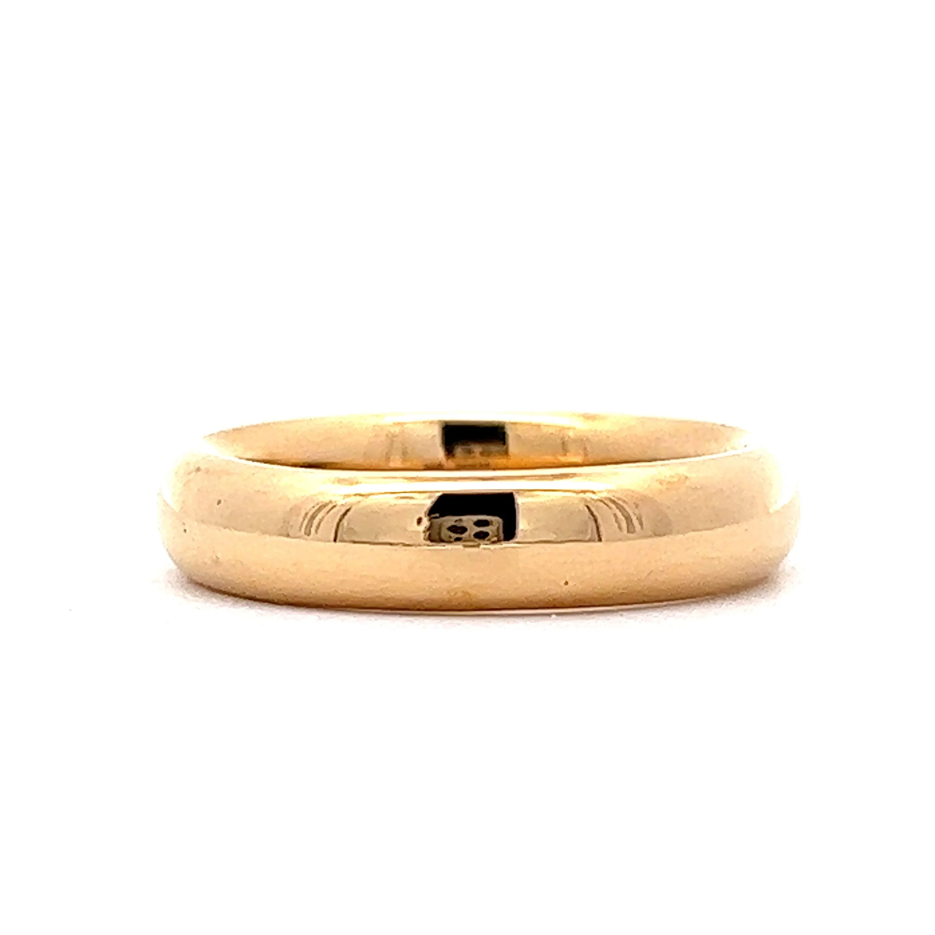 Men's 4mm Comfort Fit Wedding Band in 18k Yellow Gold