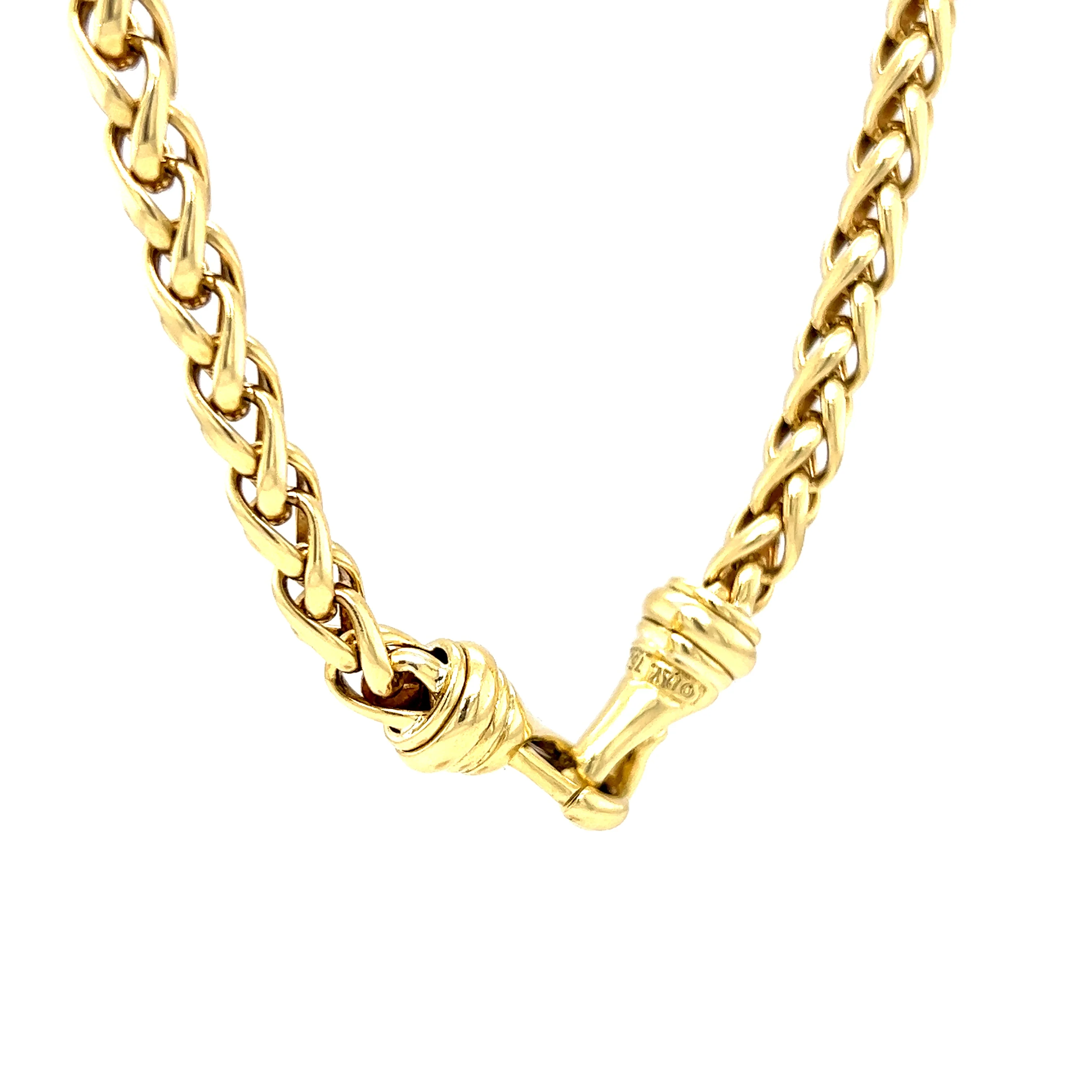 Yurman 6mm Wheat Chain Necklace in 18k Yellow Gold - Image 3