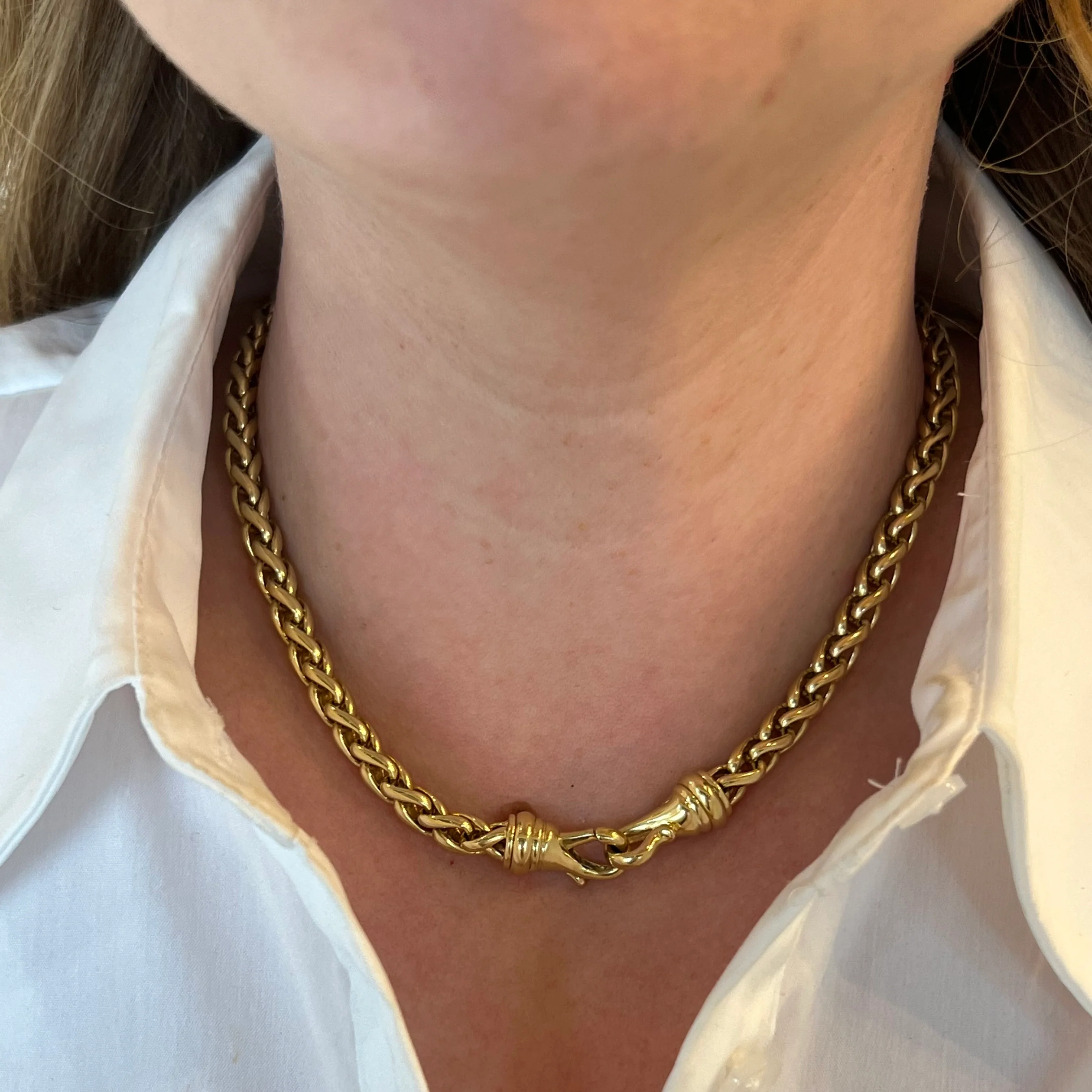 Yurman 6mm Wheat Chain Necklace in 18k Yellow Gold - Image 4